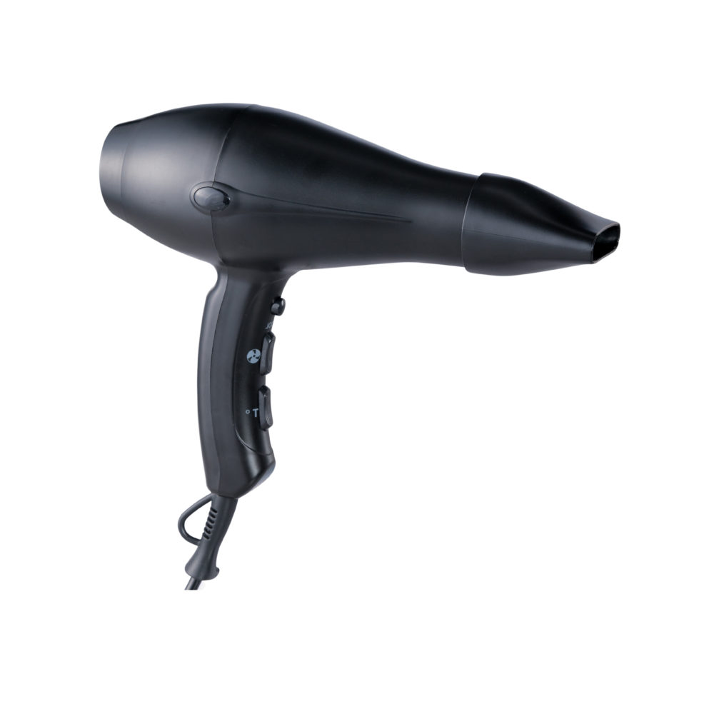 IBIZA Matt Black hair dryer 1800W-2000W hand-held with plug
